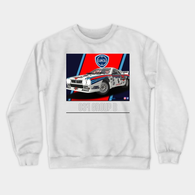 Lancia 037 GroupB Crewneck Sweatshirt by PjesusArt